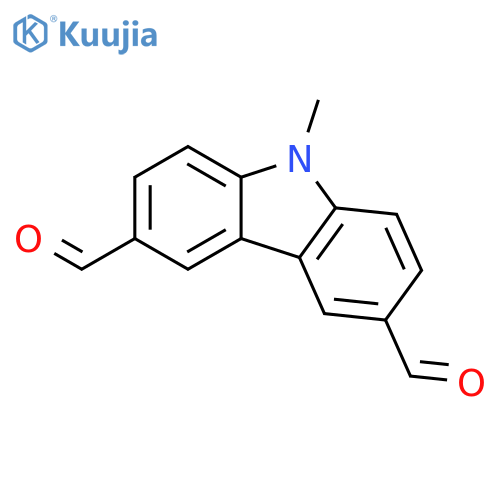 9-methyl-9H-carbazole-3,6-dicarbaldehyde structure