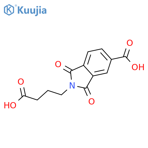 2-(3-Carboxy-propyl)-1,3-dioxo-2,3-dihydro-1H-isoindole-5-carboxylic acid structure
