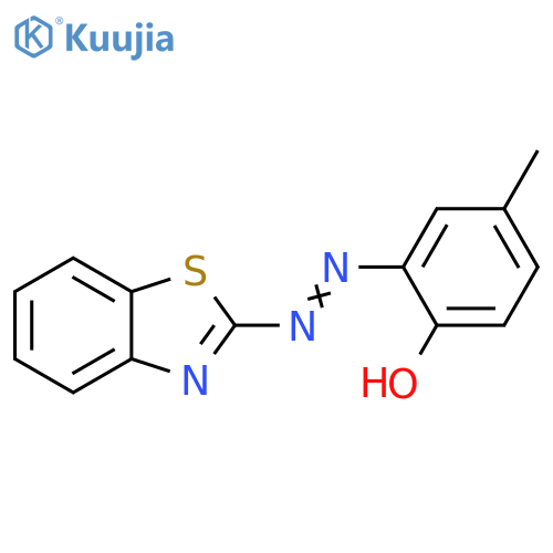 Phenol, 2-(2-benzothiazolylazo)-4-methyl- structure