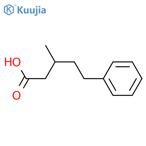 3-methyl-5-phenylpentanoic acid structure