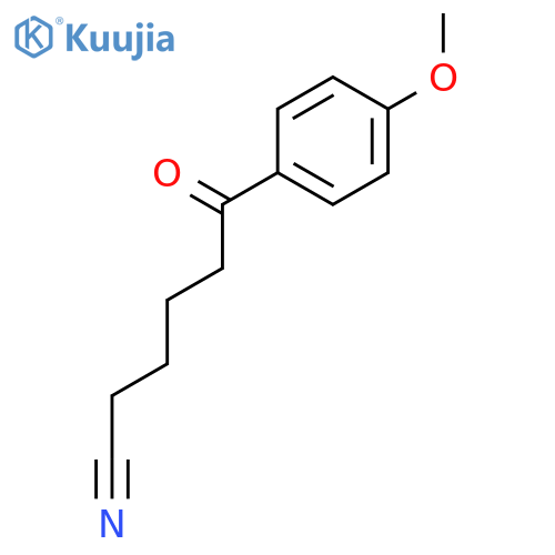 6-(4-methoxyphenyl)-6-oxo-hexanenitrile structure
