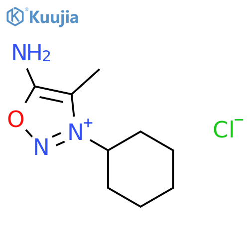 1,2,3-Oxadiazolium,5-amino-3-cyclohexyl-4-methyl-, chloride (1:1) structure