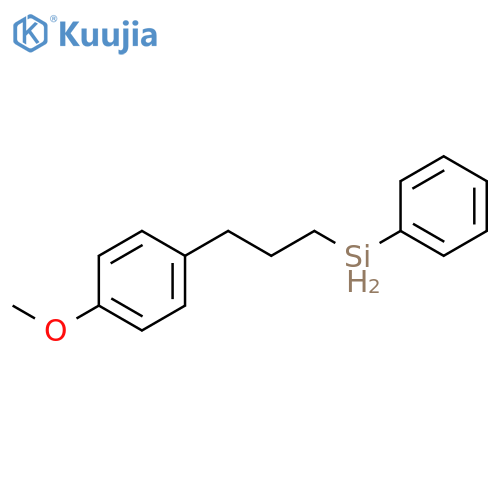 Benzene, 1-methoxy-4-[3-(phenylsilyl)propyl]- structure