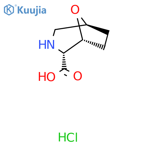 Endo-8-oxa-3-azabicyclo[3.2.1]octane-2-carboxylic acid;hydrochloride structure