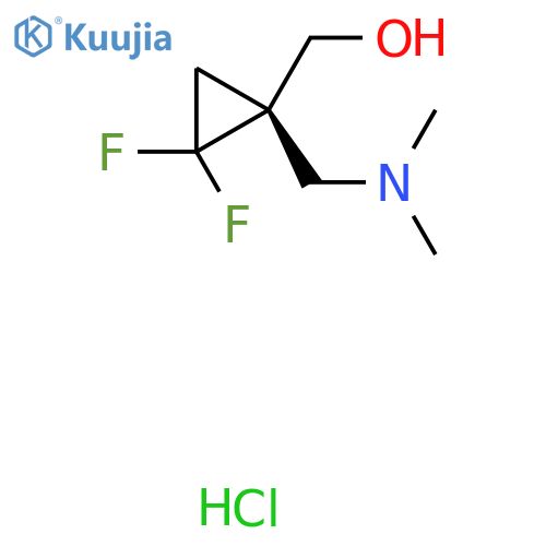 (S)-(1-((Dimethylamino)methyl)-2,2-difluorocyclopropyl)methanol hydrochloride structure