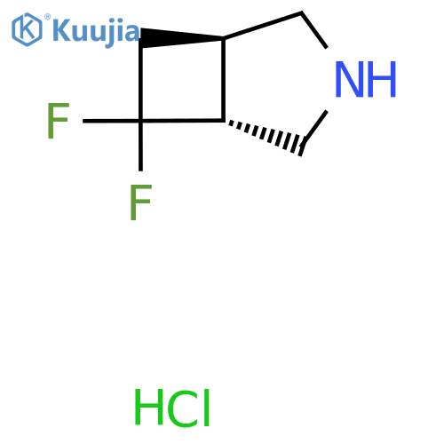 trans-6,6-Difluoro-3-azabicyclo[3.2.0]heptane;hydrochloride structure