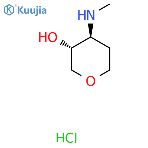 (3R,4S)-4-(methylamino)tetrahydropyran-3-ol;hydrochloride structure