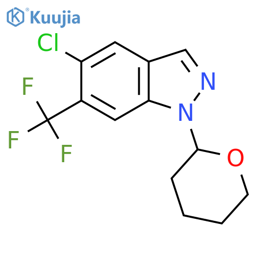 5-Chloro-1-tetrahydropyran-2-yl-6-(trifluoromethyl)indazole structure