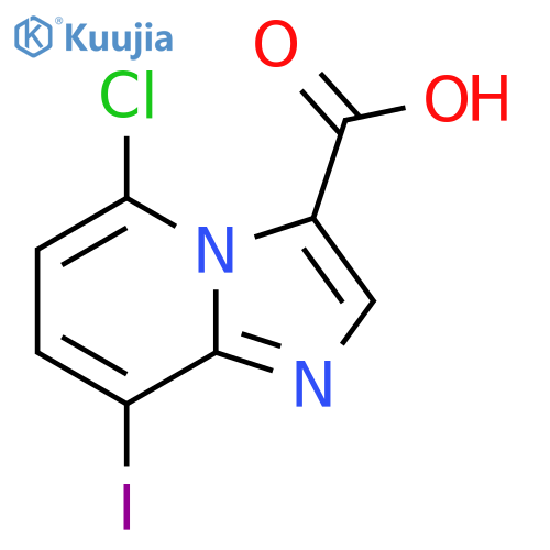 5-Chloro-8-iodo-imidazo[1,2-A]pyridine-3-carboxylic acid structure