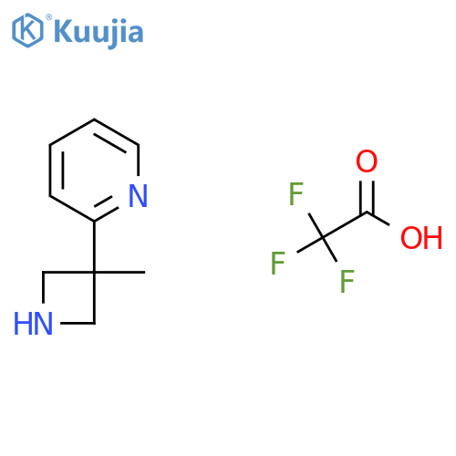 2-(3-Methylazetidin-3-yl)pyridine;2,2,2-trifluoroacetic acid structure