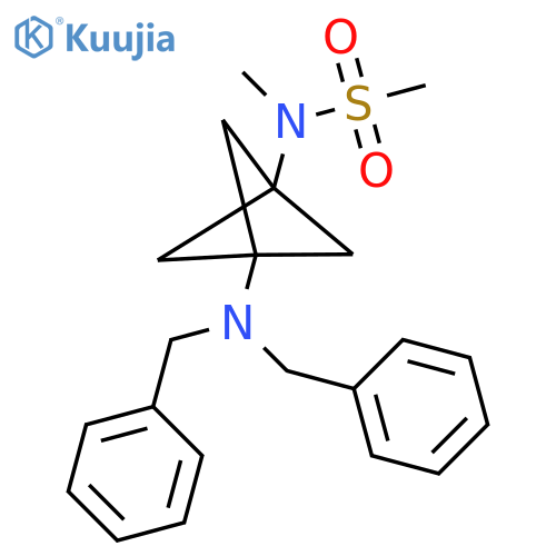 N-[3-(dibenzylamino)-1-bicyclo[1.1.1]pentanyl]-N-methyl-methanesulfonamide structure