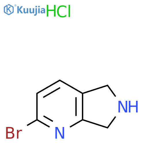 2-bromo-6,7-dihydro-5H-pyrrolo[3,4-b]pyridine;hydrochloride structure