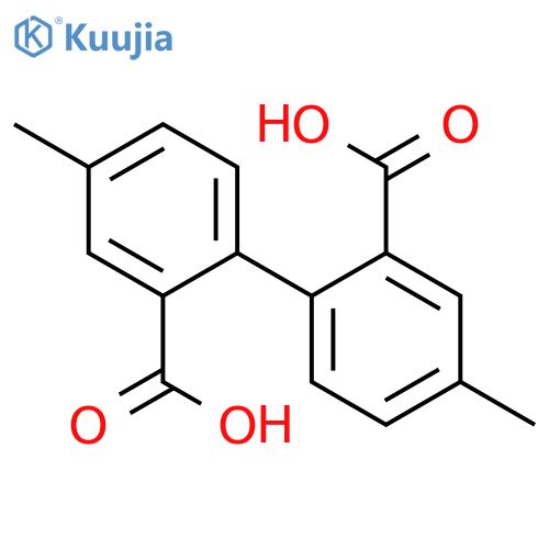 [1,1'-Biphenyl]-2,2'-dicarboxylicacid, 4,4'-dimethyl- structure