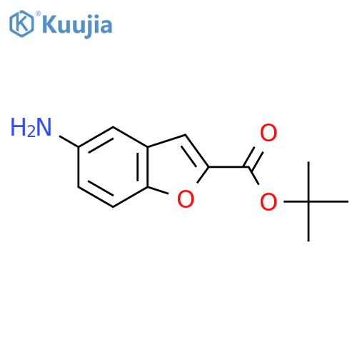 Tert-butyl 5-amino-1-benzofuran-2-carboxylate structure