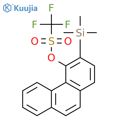 Methanesulfonic acid, trifluoro-, 3-(trimethylsilyl)-4-phenanthrenyl ester structure