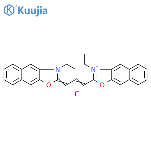 Naphth[2,3-d]oxazolium, 3-ethyl-2-[3-(3-ethylnaphth[2,3-d]oxazol-2(3H)-ylidene)-1-propen-1-yl]-, iodide (1:1) structure