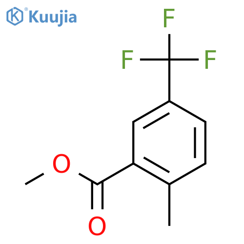 Benzoic acid, 2-methyl-5-(trifluoromethyl)-, methyl ester structure