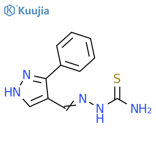 Hydrazinecarbothioamide, 2-[(3-phenyl-1H-pyrazol-4-yl)methylene]- structure