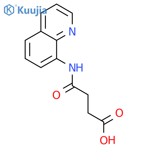 3-(quinolin-8-yl)carbamoylpropanoic acid structure