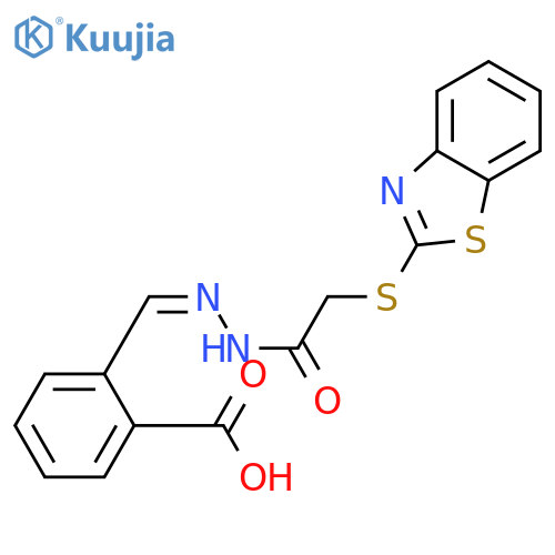 2-(1Z)-{2-(1,3-benzothiazol-2-ylsulfanyl)acetamidoimino}methylbenzoic acid structure