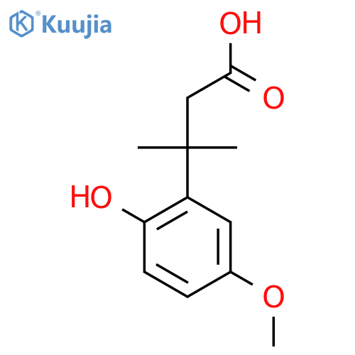 3-(2-Hydroxy-5-methoxyphenyl)-3-methylbutanoic acid structure