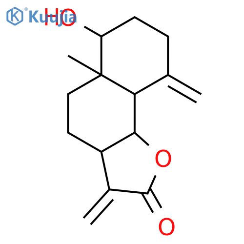Naphtho[1,2-b]furan-2(3H)-one,decahydro-6-hydroxy-5a-methyl-3,9-bis(methylene)- structure