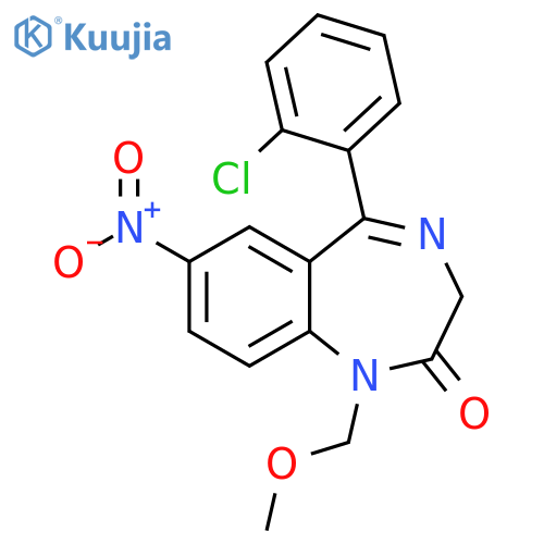 2H-1,4-Benzodiazepin-2-one,5-(2-chlorophenyl)-1,3-dihydro-1-(methoxymethyl)-7-nitro- structure