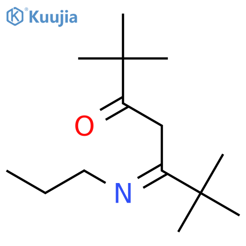 (5E)-2,2,6,6-Tetramethyl-5-(propylimino)heptan-3-one structure