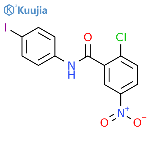 2-chloro-N-(4-iodophenyl)-5-nitrobenzamide structure