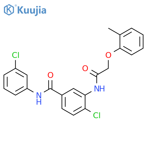 4-chloro-N-(3-chlorophenyl)-3-{[(2-methylphenoxy)acetyl]amino}benzamide structure