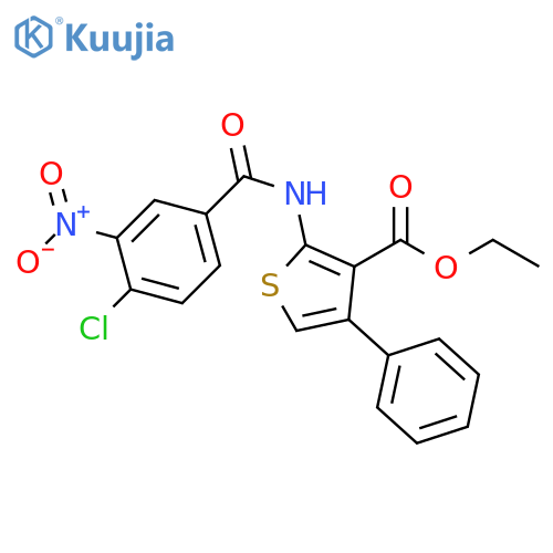 ethyl 2-(4-chloro-3-nitrobenzamido)-4-phenylthiophene-3-carboxylate structure