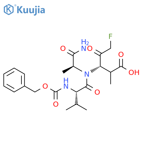 L-Alaninamide,N-[(phenylmethoxy)carbonyl]-L-valyl-N-[(1S)-1-(1-carboxyethyl)-3-fluoro-2-oxopropyl]- structure