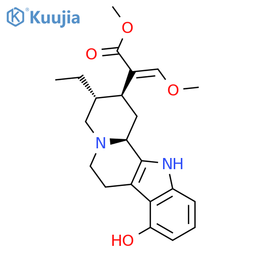 Indolo[2,3-a]quinolizine-2-aceticacid, 3-ethyl-1,2,3,4,6,7,12,12b-octahydro-8-hydroxy-a-(methoxymethylene)-, methylester, (aE,2S,3R,12bS)- structure