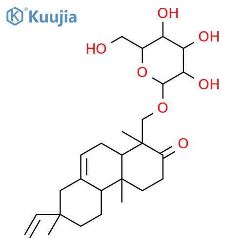 7-ethenyl-1,4a,7-trimethyl-1-[[3,4,5-trihydroxy-6-(hydroxymethyl)oxan-2-yl]oxymethyl]-3,4,4b,5,6,8,10,10a-octahydrophenanthren-2-one structure