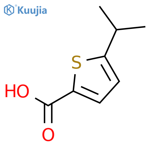 5-(propan-2-yl)thiophene-2-carboxylic acid structure