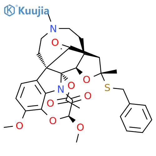 [(2R,8S,9S,10S,12R,13R,16S)-10-Benzylsulfanyl-16,19-dimethoxy-5,10-dimethyl-15,23-dioxo-11,17-dioxa-5,14-diazahexacyclo[12.7.1.12,9.02,13.08,12.018,22]tricosa-1(22),18,20-trien-13-yl] acetate structure