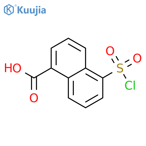 1-Naphthalenecarboxylic acid, 5-(chlorosulfonyl)- structure