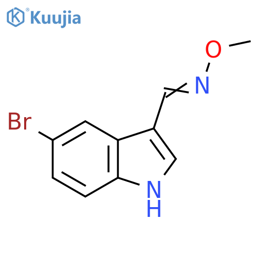 (E)-[(5-bromo-1H-indol-3-yl)methylidene](methoxy)amine structure