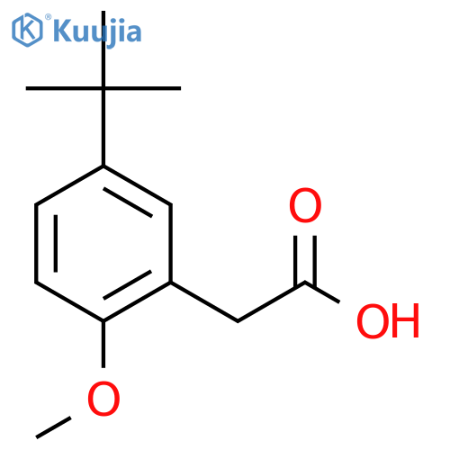 (5-tert-Butyl-2-methoxyphenyl)acetic acid structure