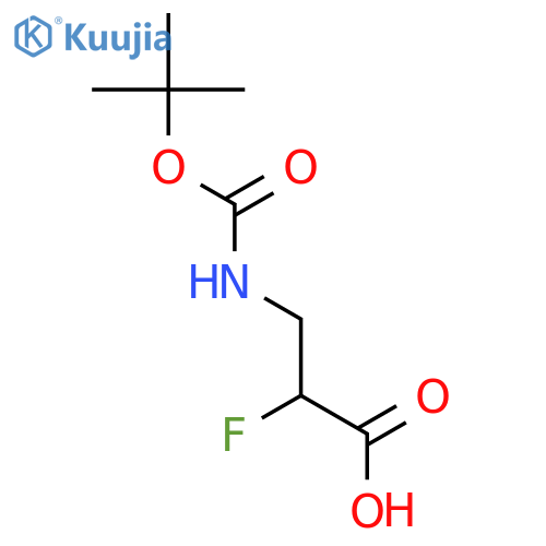 (2S)-3-{(tert-butoxy)carbonylamino}-2-fluoropropanoic acid structure