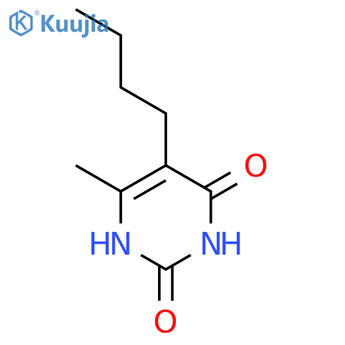 2,4(1H,3H)-Pyrimidinedione,5-butyl-6-methyl- structure