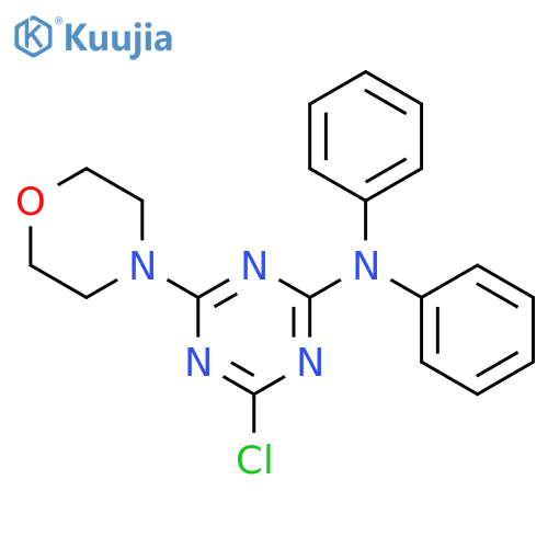 1,3,5-Triazin-2-amine, 4-chloro-6-(4-morpholinyl)-N,N-diphenyl- structure