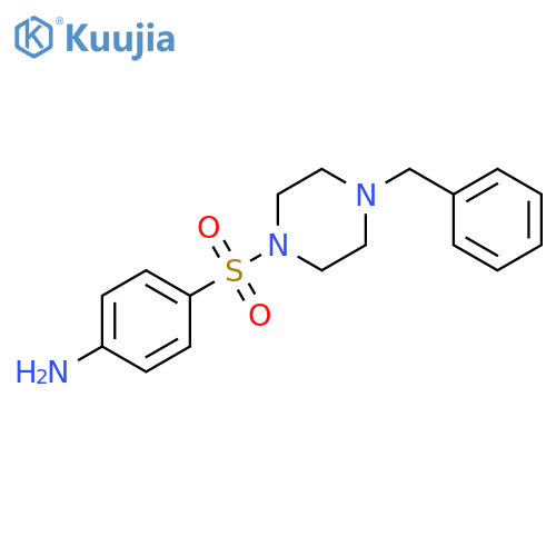 Piperazine, 1-[(4-aminophenyl)sulfonyl]-4-(phenylmethyl)- structure