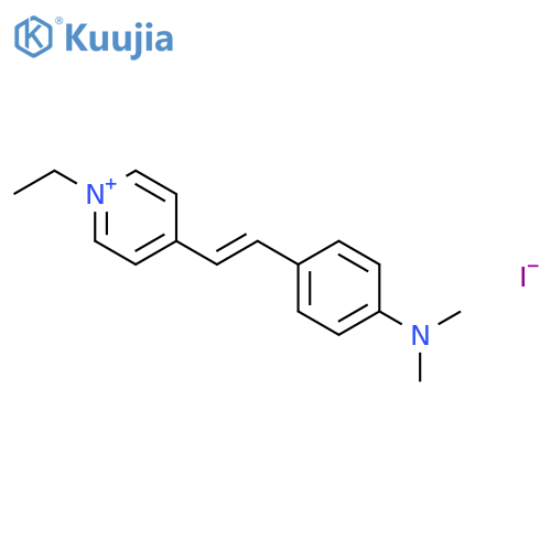 Pyridinium,4-[2-[4-(dimethylamino)phenyl]ethenyl]-1-ethyl-, iodide (1:1) structure