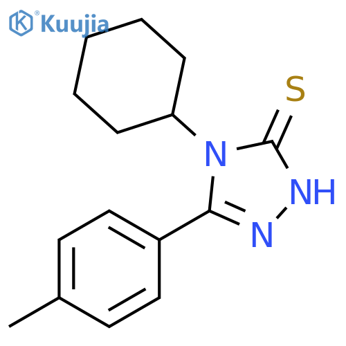 4-cyclohexyl-3-(p-tolyl)-1H-1,2,4-triazole-5(4H)-thione structure