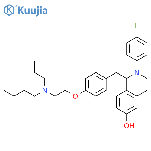 6-Isoquinolinol,1-[[4-[2-(butylpropylamino)ethoxy]phenyl]methyl]-2-(4-fluorophenyl)-1,2,3,4-tetrahydro- structure