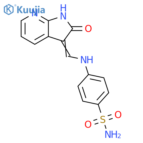 Benzenesulfonamide,4-[[(1,2-dihydro-2-oxo-3H-pyrrolo[2,3-b]pyridin-3-ylidene)methyl]amino]- structure
