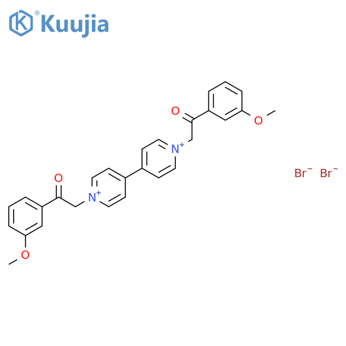 4,4'-Bipyridinium, 1,1'-bis[2-(3-methoxyphenyl)-2-oxoethyl]-, dibromide structure