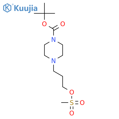 tert-butyl 4-[3-(methanesulfonyloxy)propyl]piperazine-1-carboxylate structure