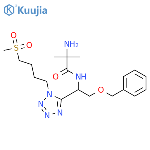 Propanamide,2-amino-2-methyl-N-[(1S)-1-[1-[4-(methylsulfonyl)butyl]-1H-tetrazol-5-yl]-2-(phenylmethoxy)ethyl]- structure